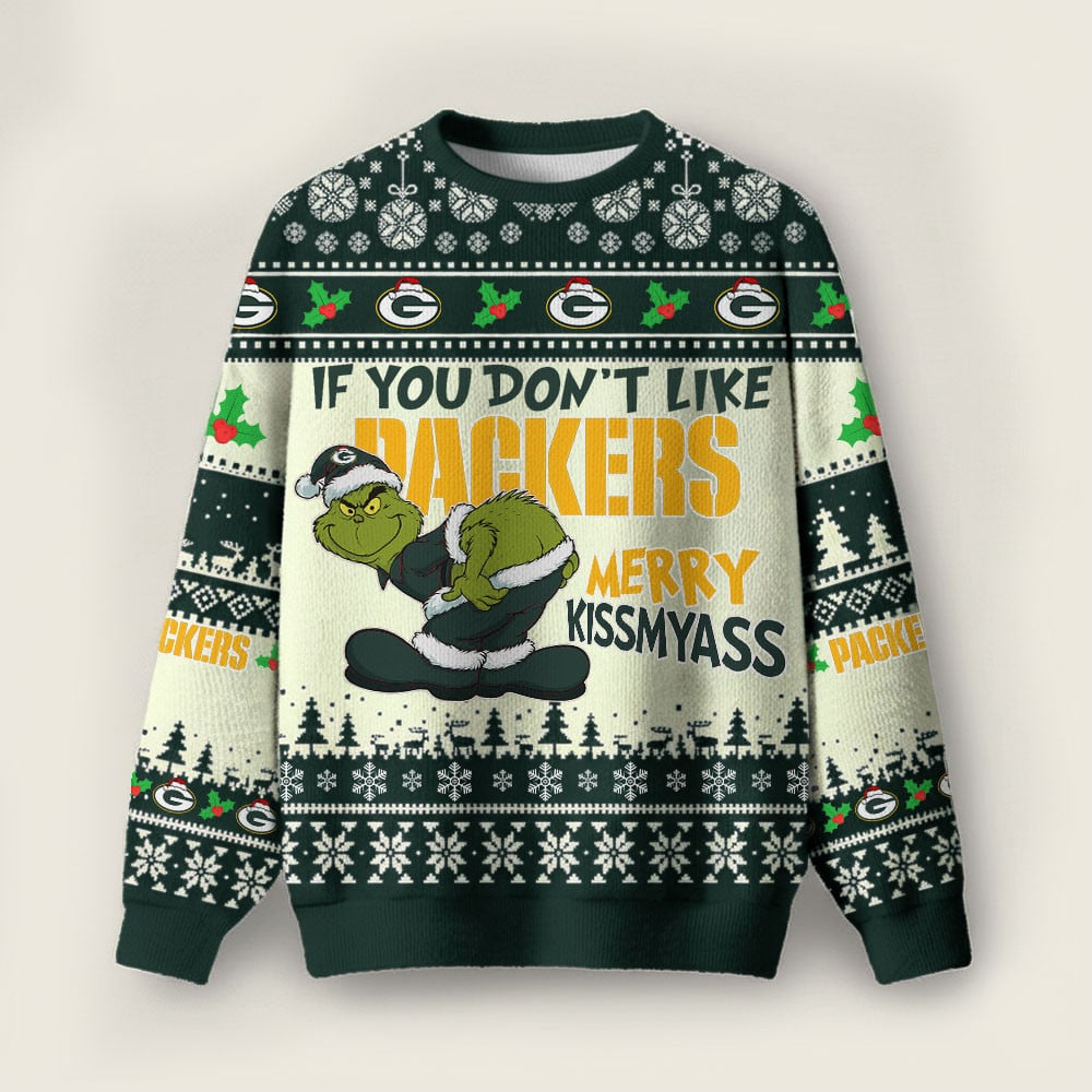 GBP Premium NFL Merry Kissmyass Ugly Sweater DDT CTND