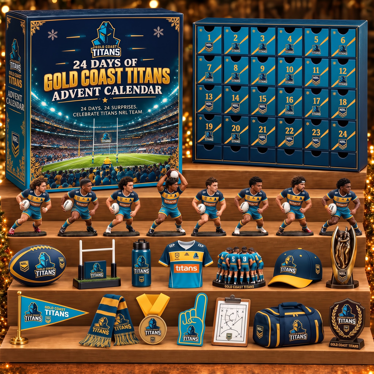 GCT X NRL Team Christmas Advent Calendar – 24 Days Mini Figure & Merchandise Collector Set
