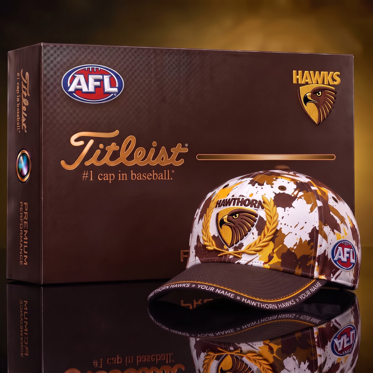HAW X Premium AFL Titleist Baseball Cap with Gift Box
