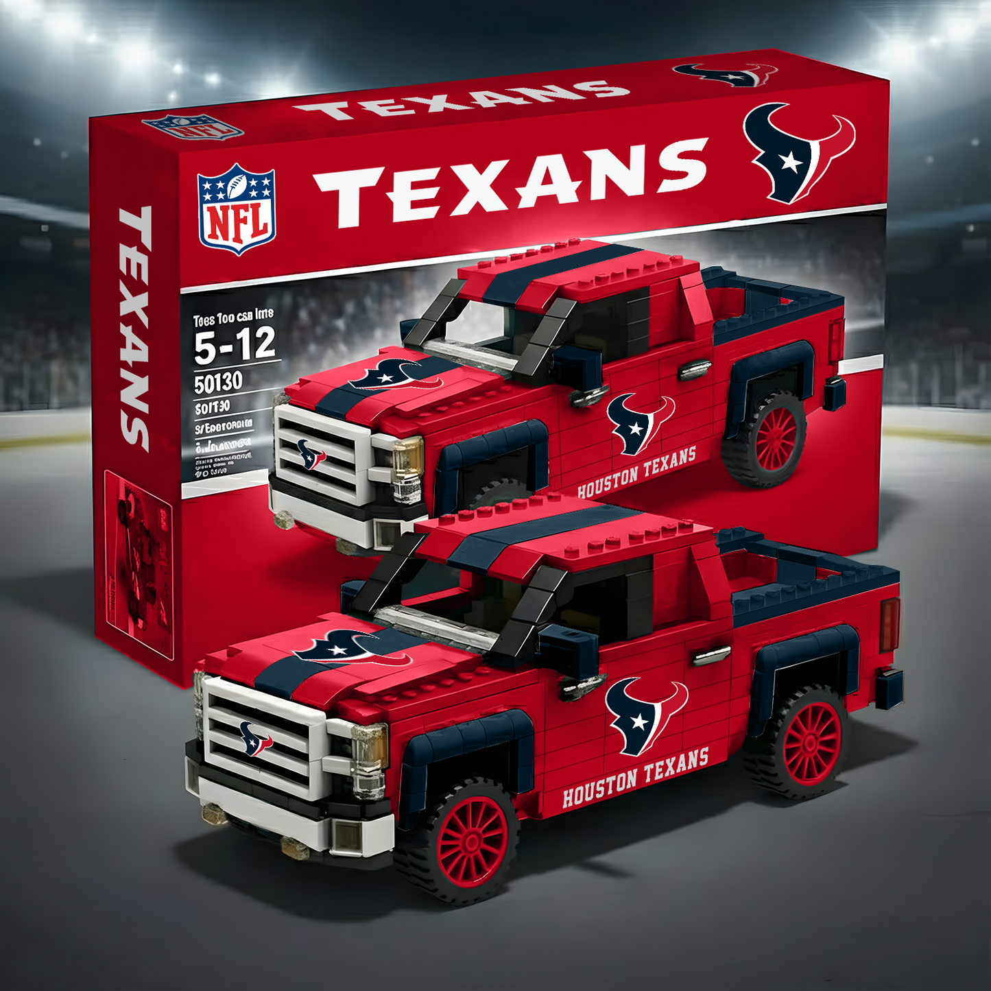 HOU X NFL 3D Racing Truck Model Building Block Set 0212 NAK NHT