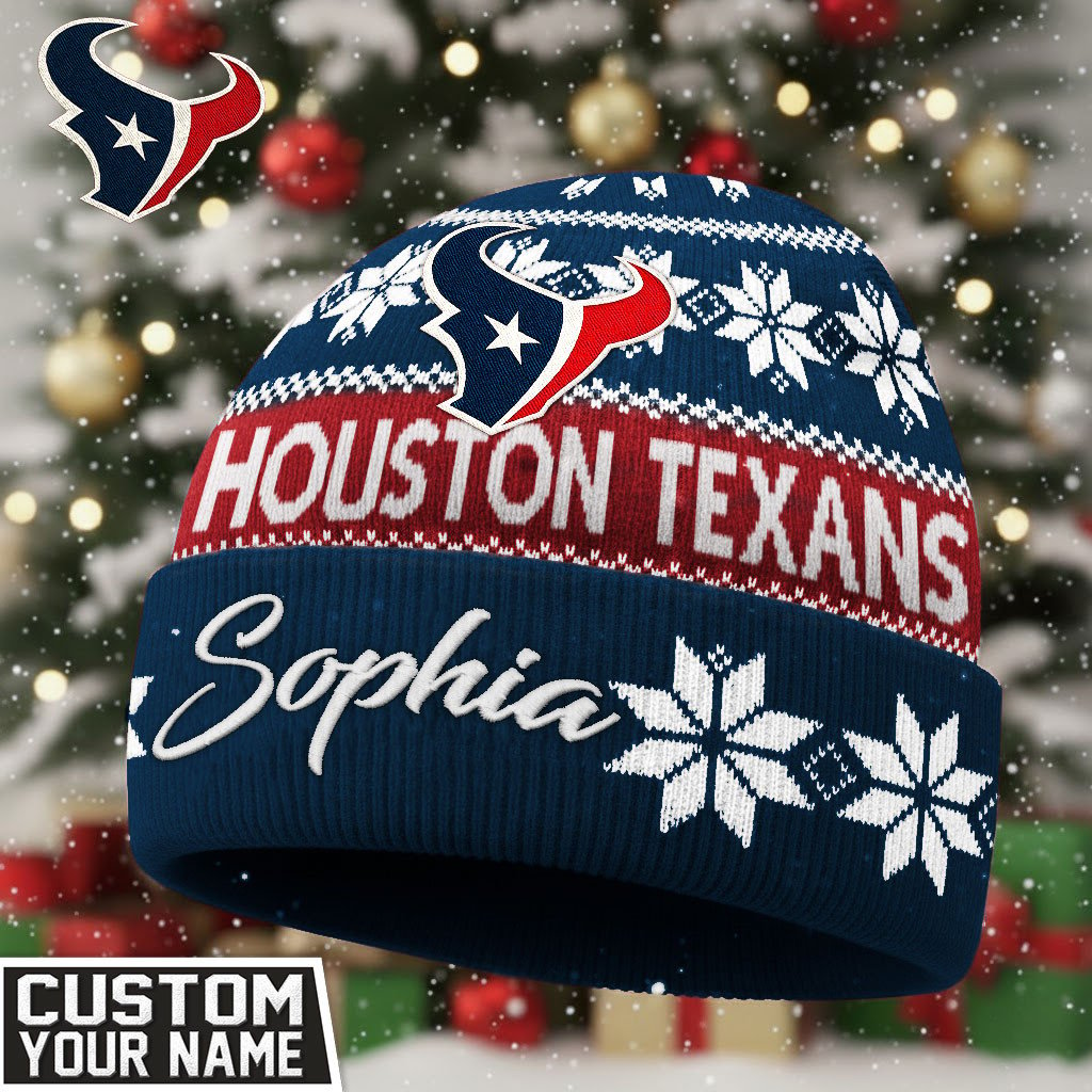 HT Premium NFL Personalized Football Beanie Hat DDT NTL