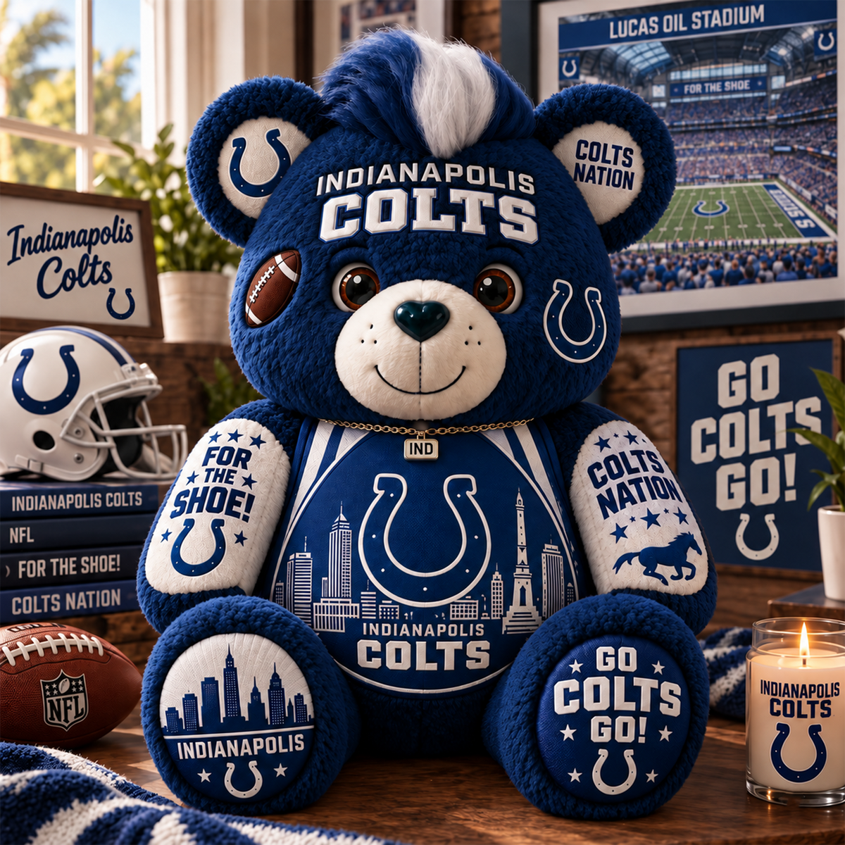 IC x NFL Bear Custom Shaped Pillow