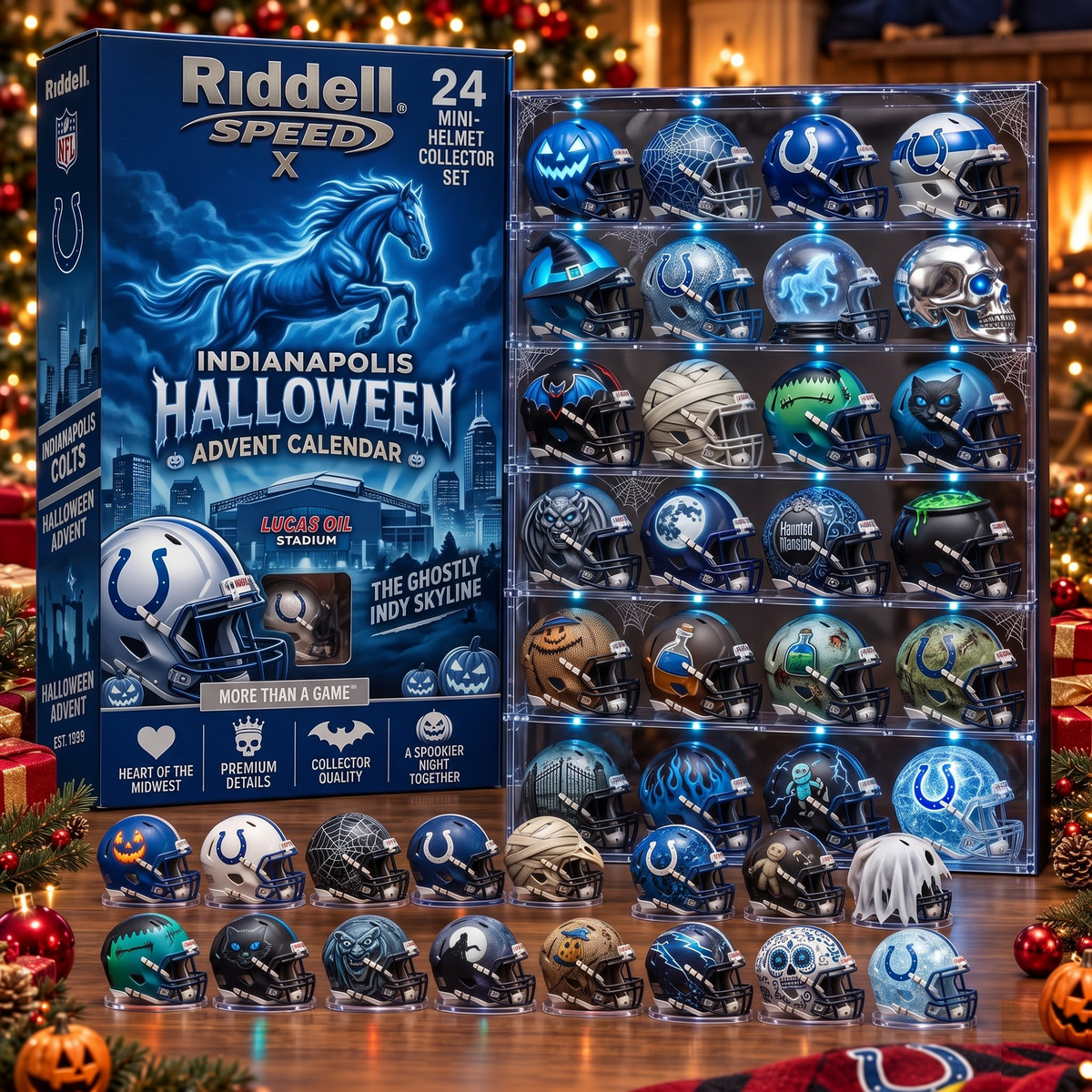 IND X NFL Halloween Advent Calendar – 24 Mini Helmet Collector Set