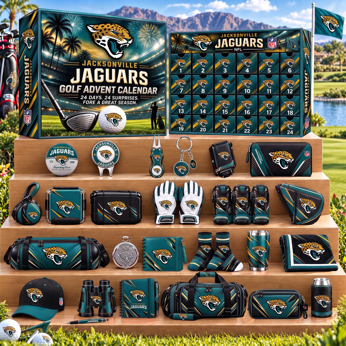 JAC X NFL Golf Advent Calendar Bling Box