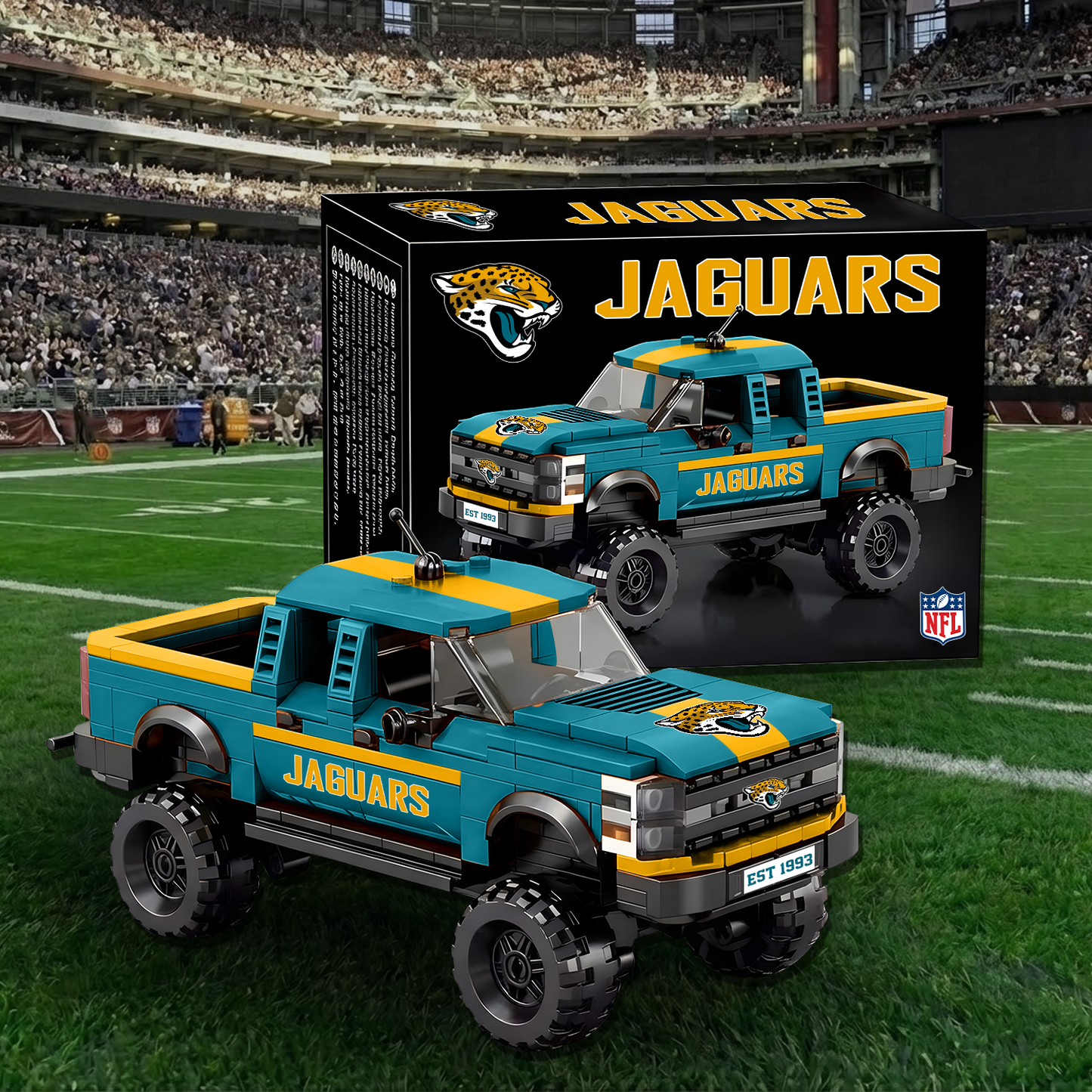 JAC X NFL Raptor pickup truck building block set 0512 NAK NHT