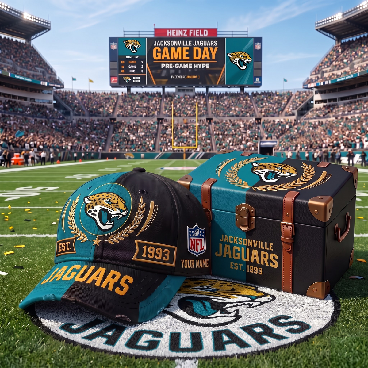 JAC X Premium NFL Fan Cap & Collector Box Set – Custom Name Edition