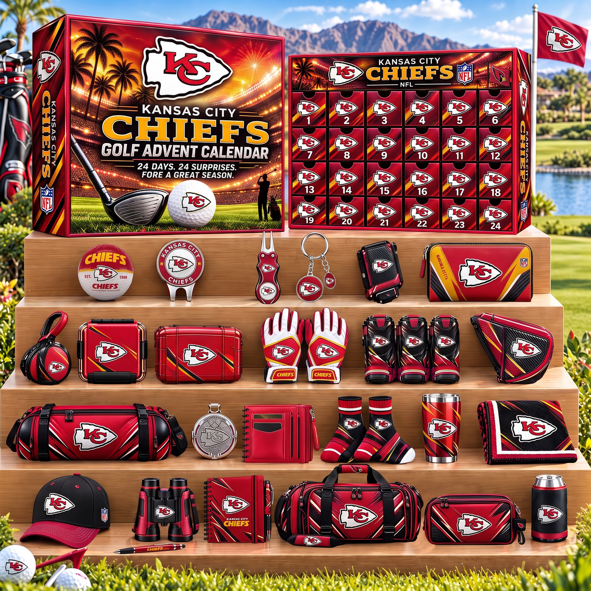 KC X NFL Golf Advent Calendar Bling Box