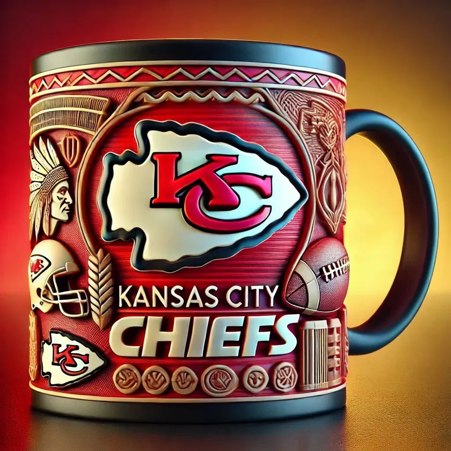 KC X NFL football team Mug Series – Limited Edition Collectible 0412 NAK NHT
