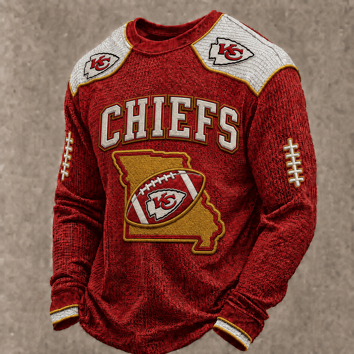 KC X Premium NFL Vintage Baseball Stitch Sweatshirt
