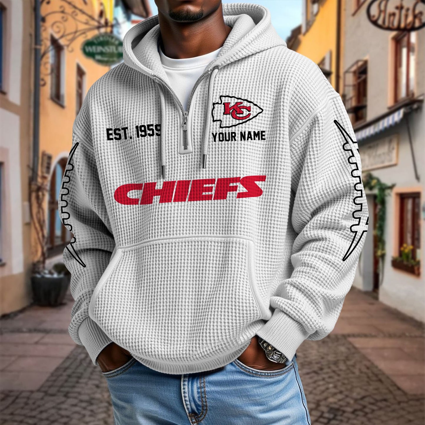 KC x NFL Waffle Hoodie DatND DVT