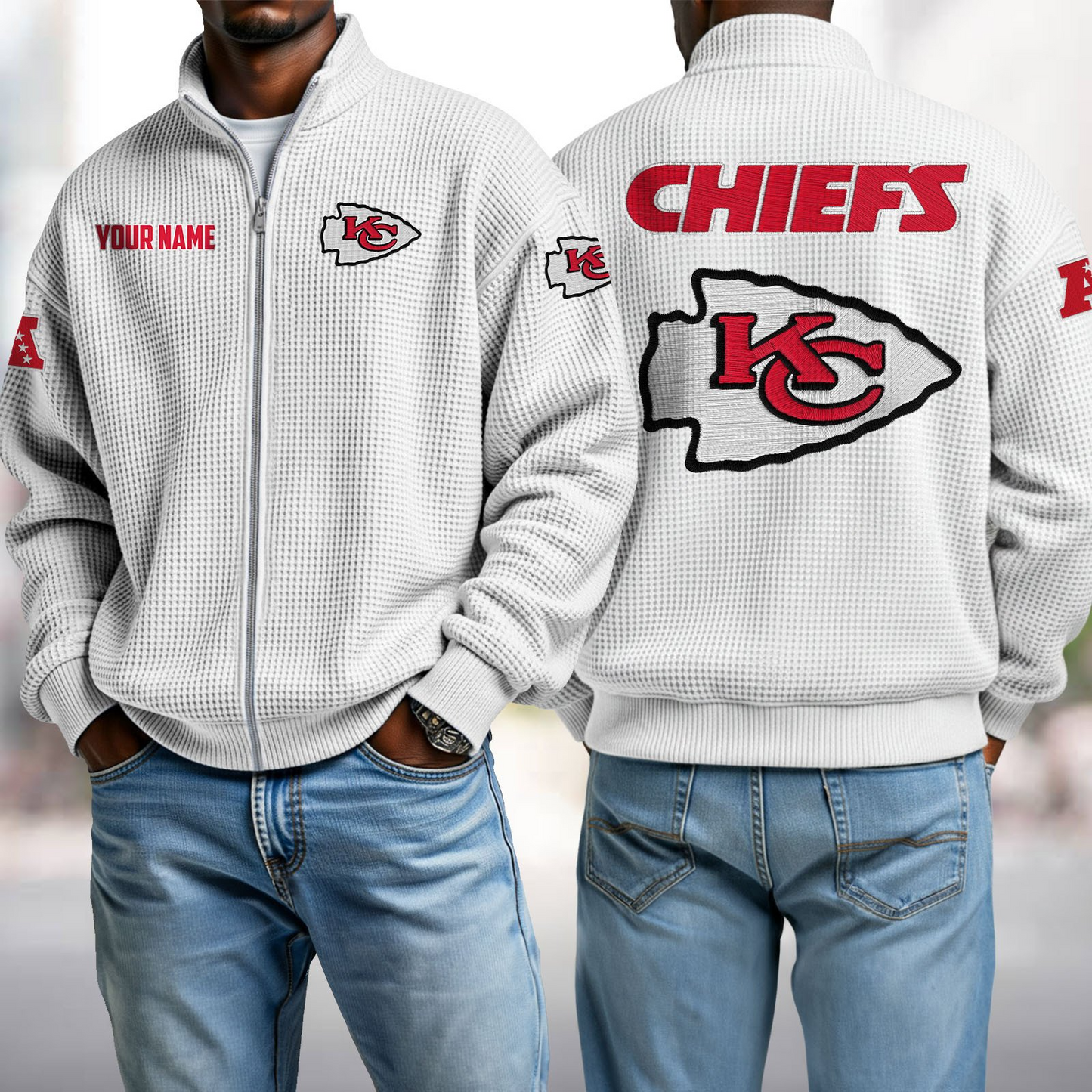 KC x NFL Waffle Zip-Up Sweatshirt DatND DVT