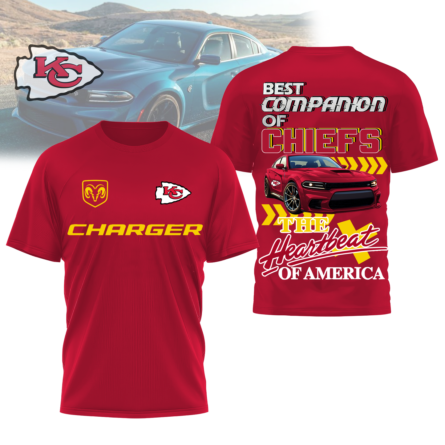 KCC Premium NFL DC Car 3D Shirt DDT CTND