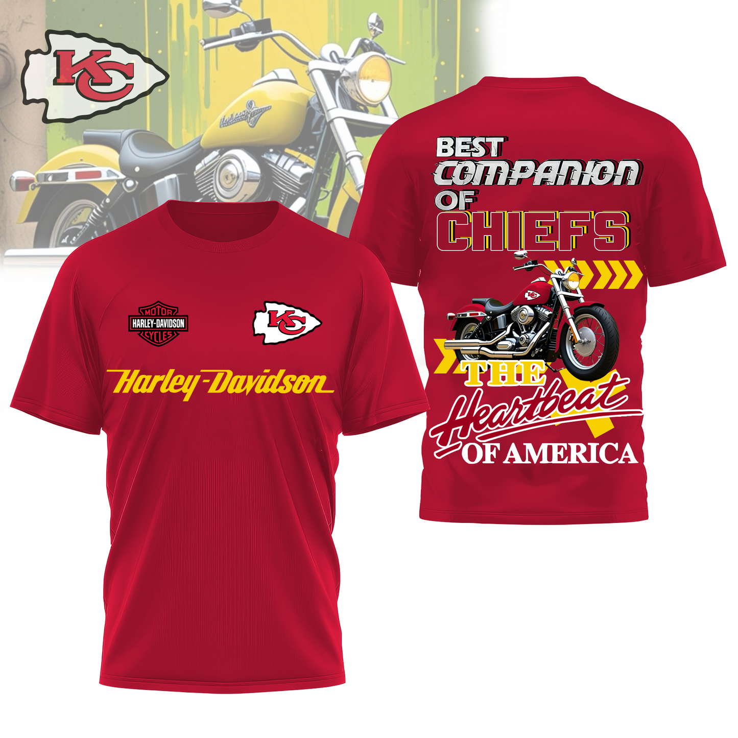 KCC Premium NFL HL Motorcycle 3D Shirt DDT CTND