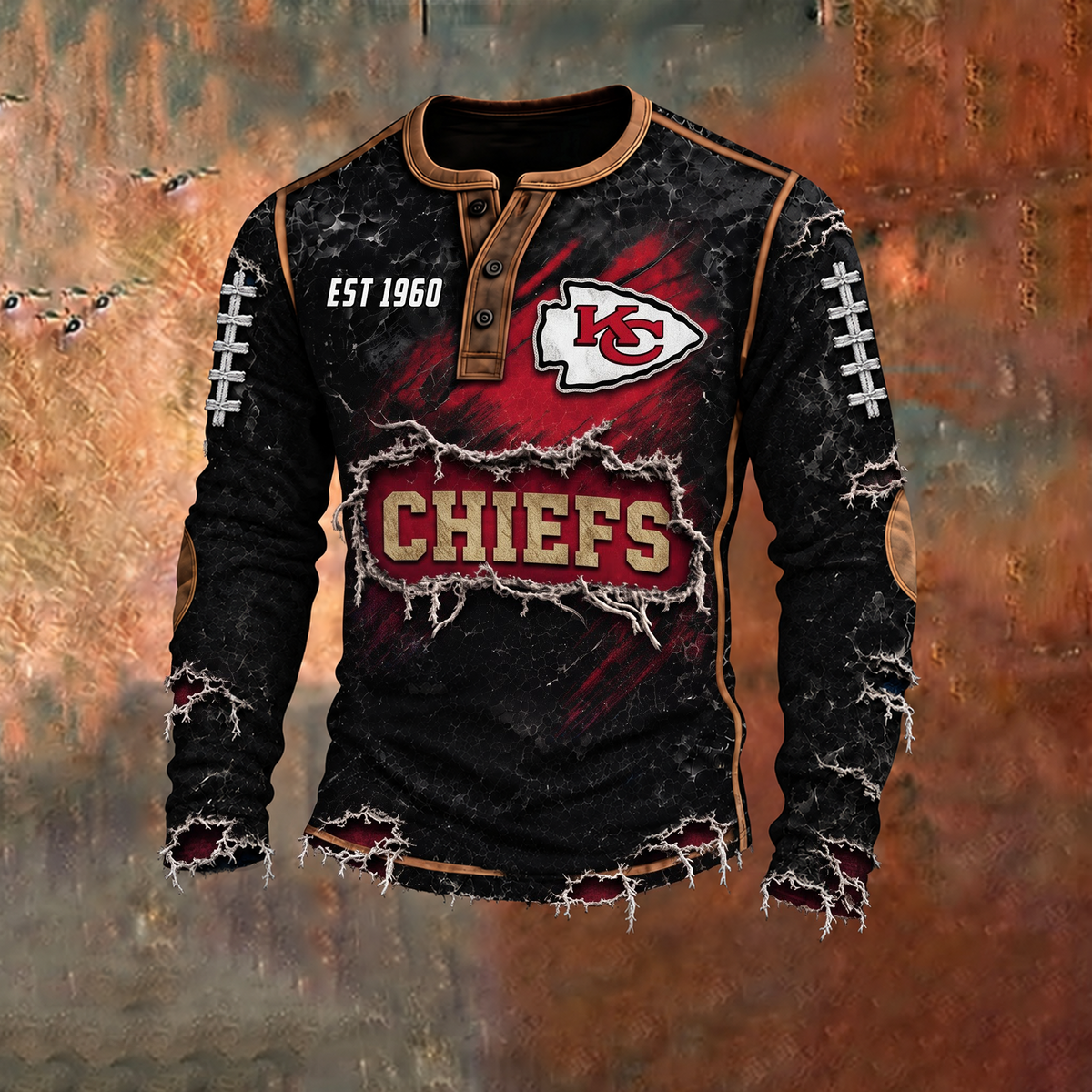 KCC x PREMIUM NFL Distressed Long Sleeve Jersey
