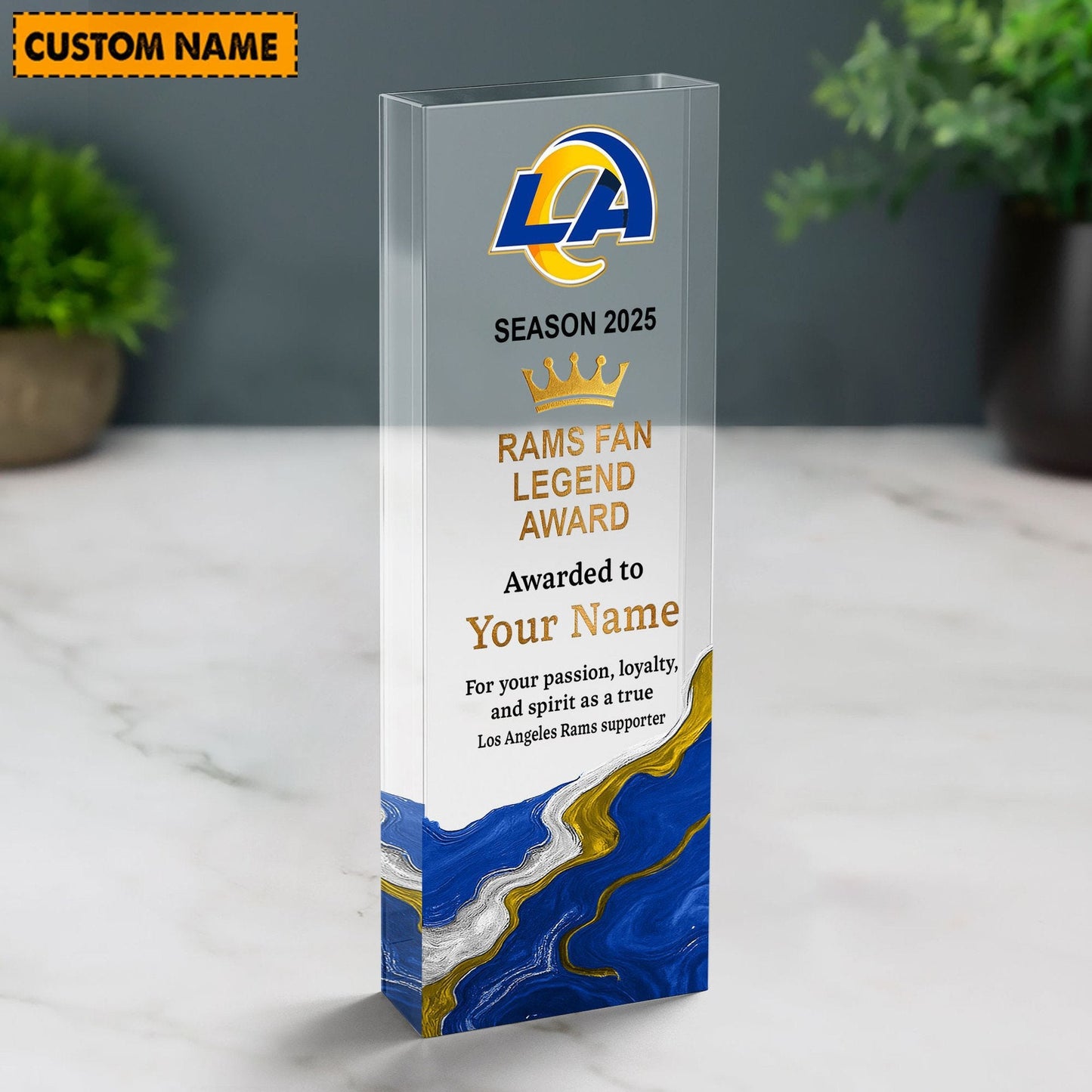 LAR NFL Personalized Acrylic Award Plaque Funny Christmas Gift For Family DDT NTL
