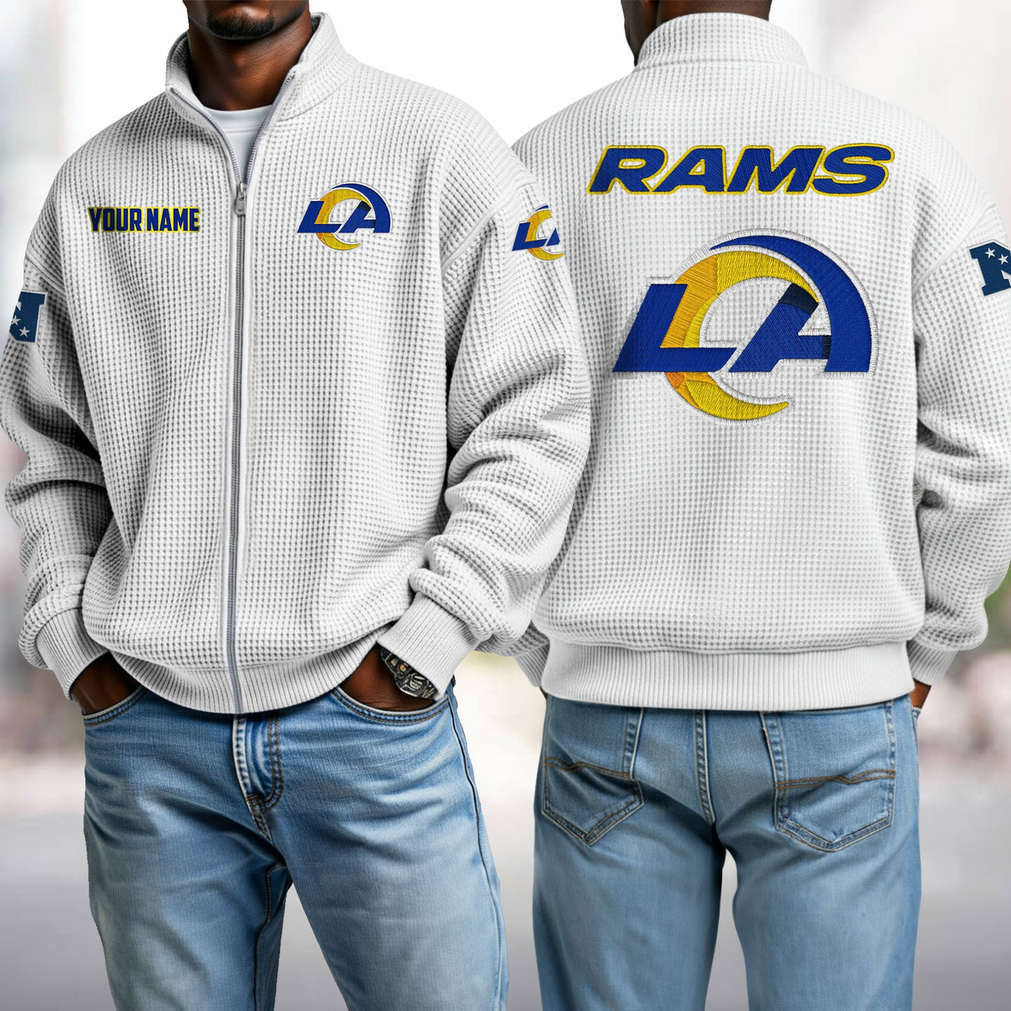 LAR x NFL Waffle Zip-Up Sweatshirt DatND DVT