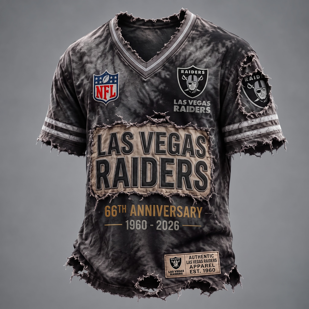 LV X Custom Football Fan Distressed V-Neck Shirt