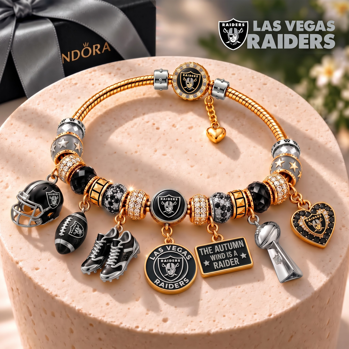 LVR x Luxury NFL Gold Charm Bracelet