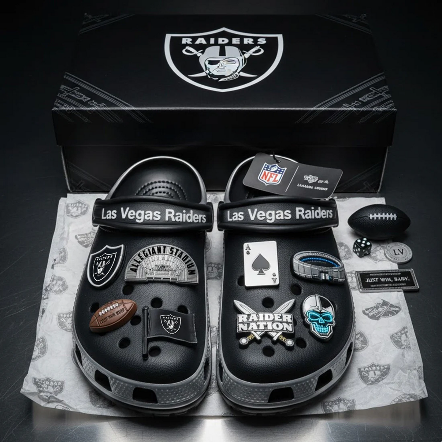 LVR x NFL Premium Crocs Clogs Shoes DATND TANTD