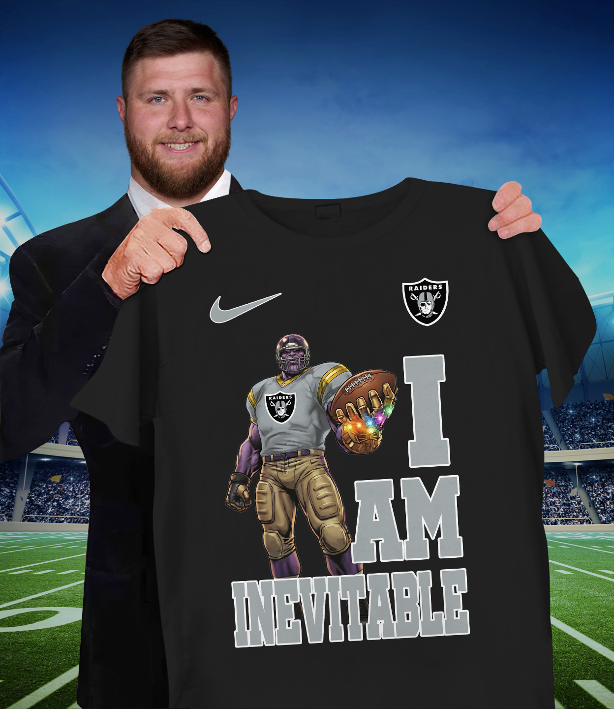 LVR x NFL Thanos I Am Inevitable T-Shirt DATND TANTD