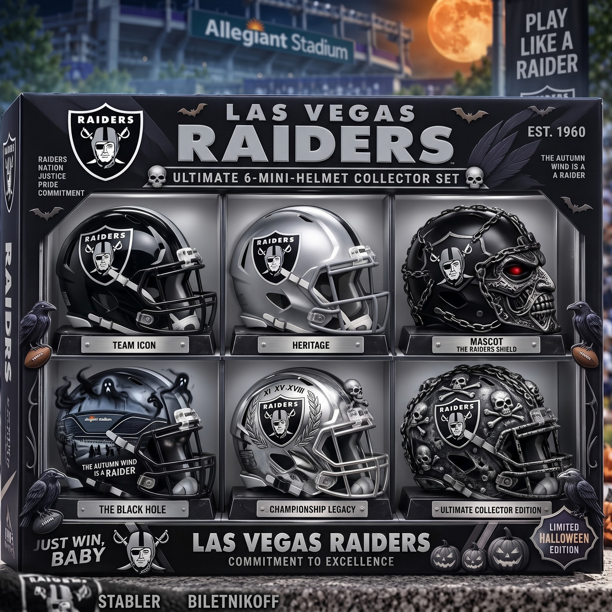 LVR x NFL Ultimate 6-Mini-Helmet Collector Set - Limited Halloween Edition
