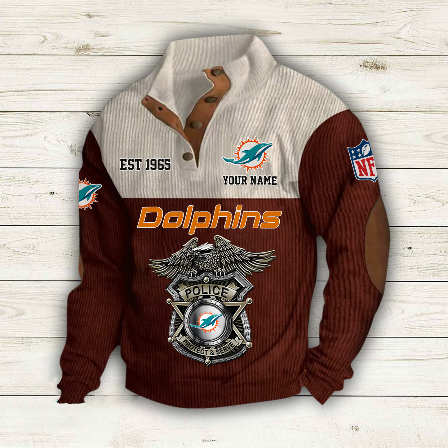 MIA x NFL Custom Name Sport Sweatshirt DatND DVT