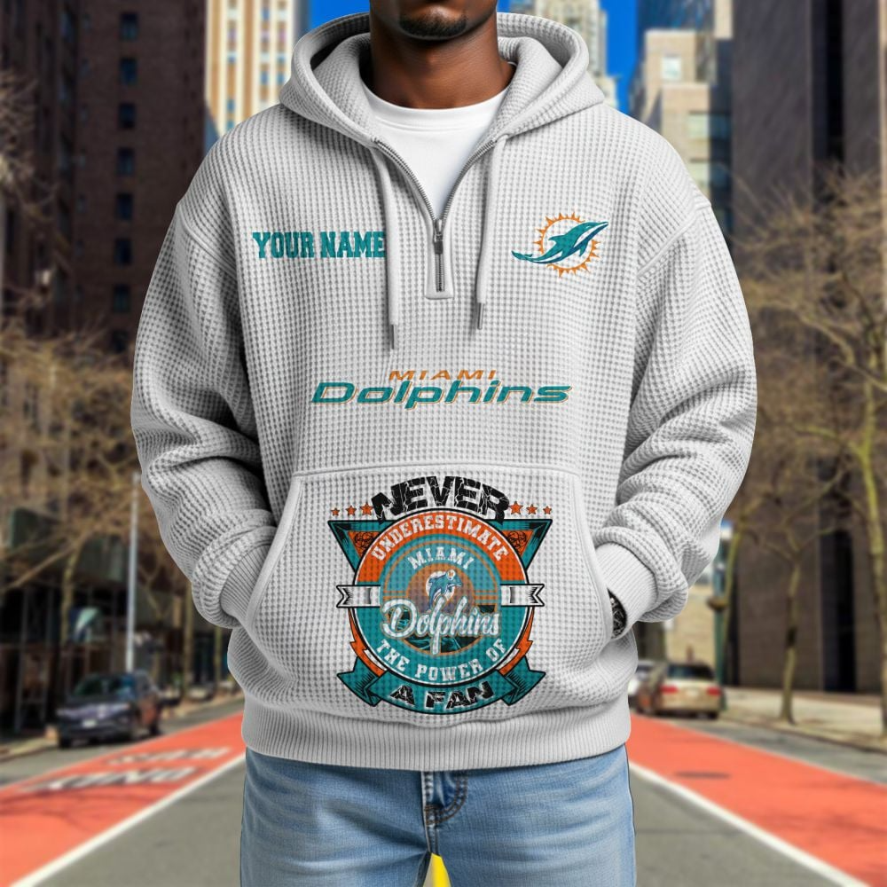 MIA x NFL Waffle Hoodie DATND TANTD