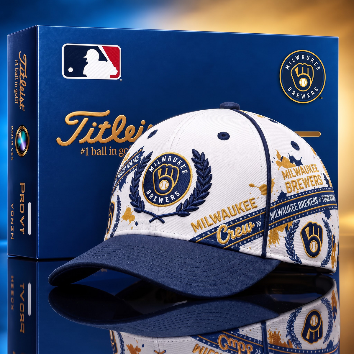 MIL X MLB Baseball Cap – Personalized Name Team Heritage Cap