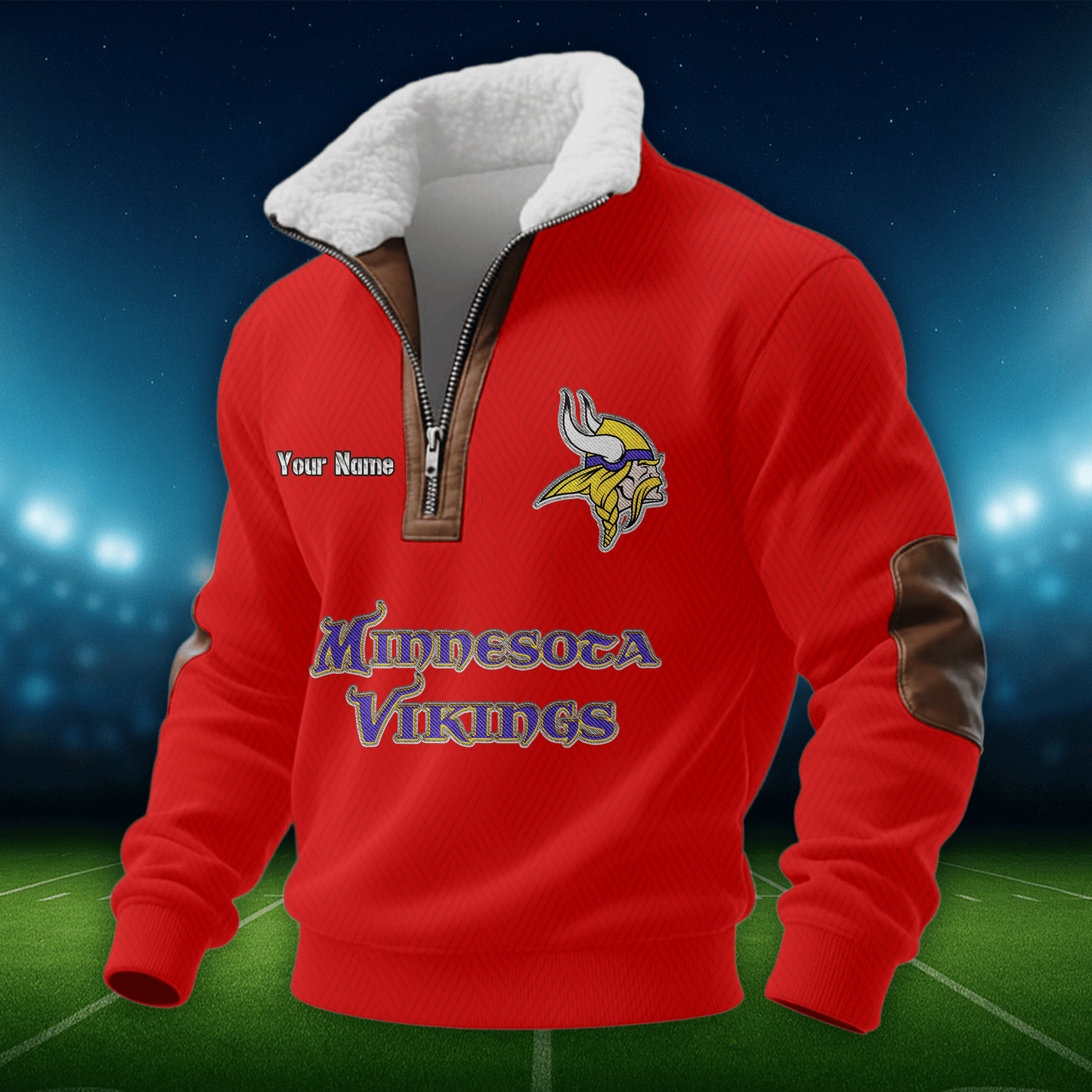 MV NFL Men Fur Collar Sweatshirt DDT CTND