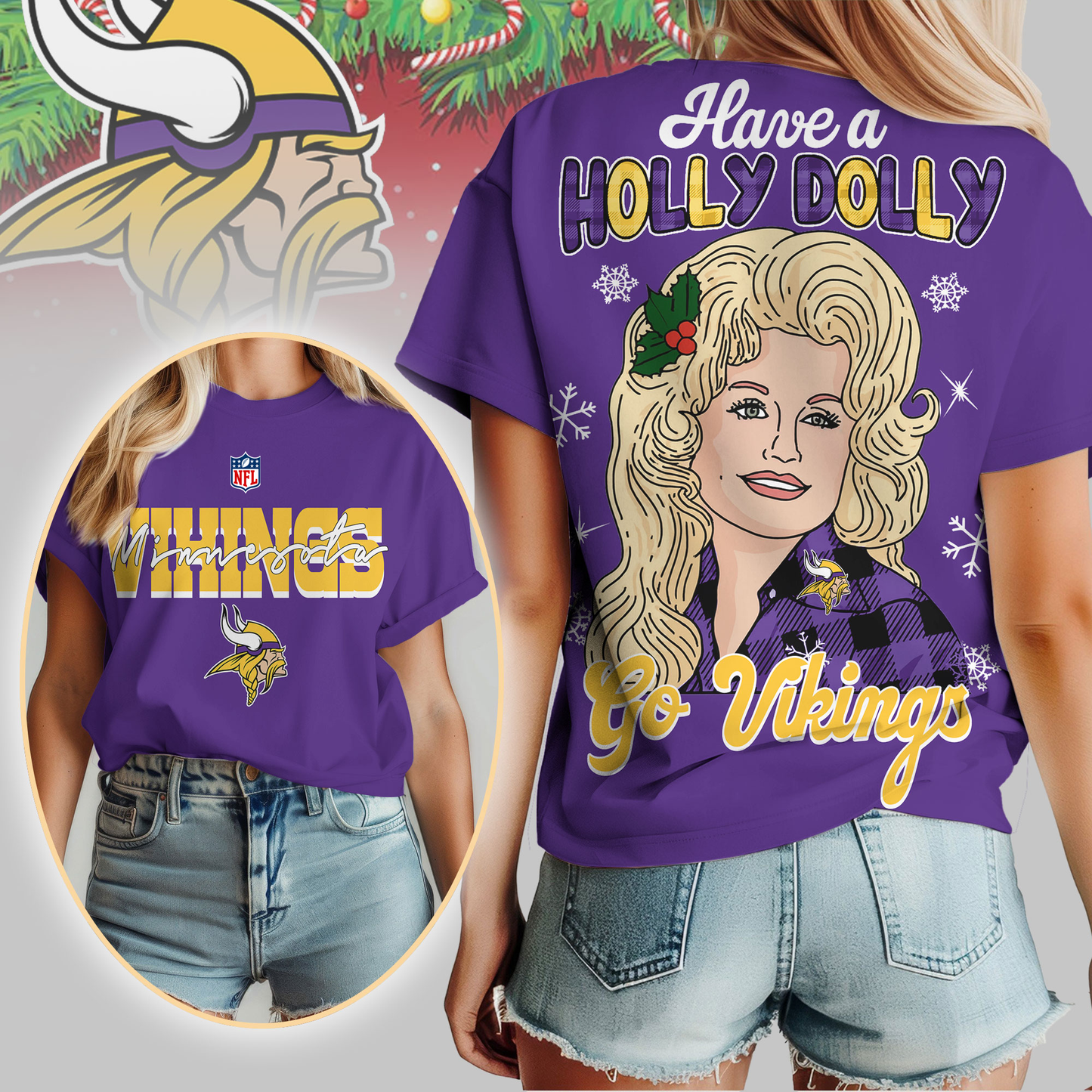 MV Premium NFL Have A Holly Dolly Women Shirt DDT CTND