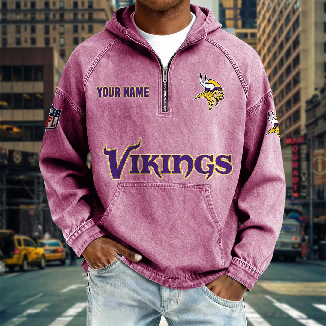 MV x NFL Denim Long - Sleeved Hooded Sweatshirt DDT NTL