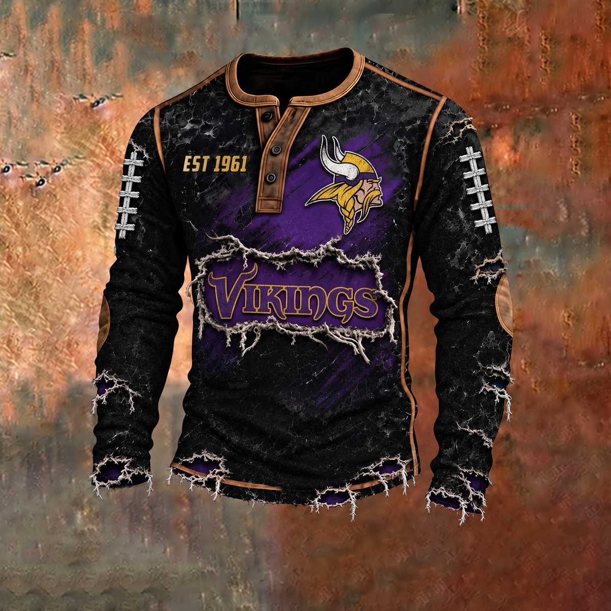 MV x PREMIUM NFL Distressed Long Sleeve Jersey