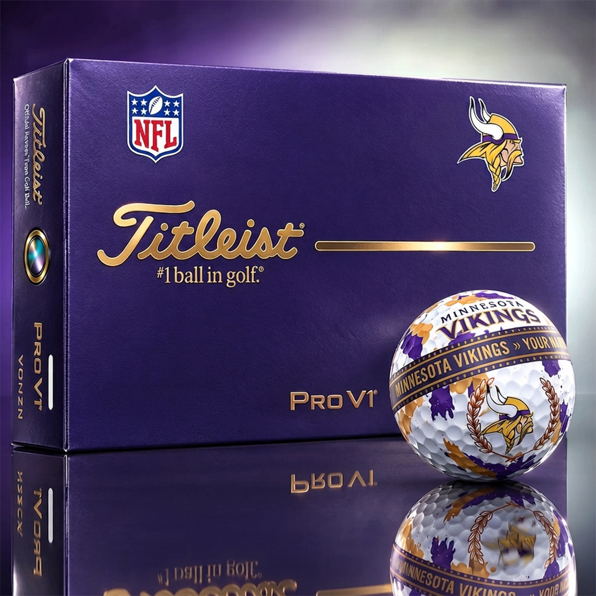 MV x Premium NFL Titleist Pro V1 Golf Ball Set