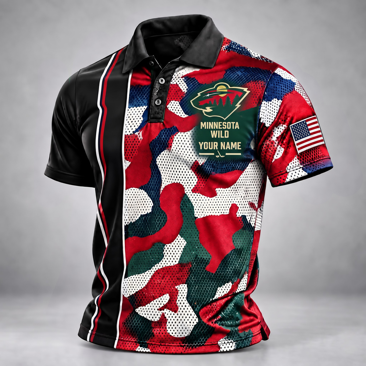 MW x NHL x USVeteran Premium Personalized Polo Shirt