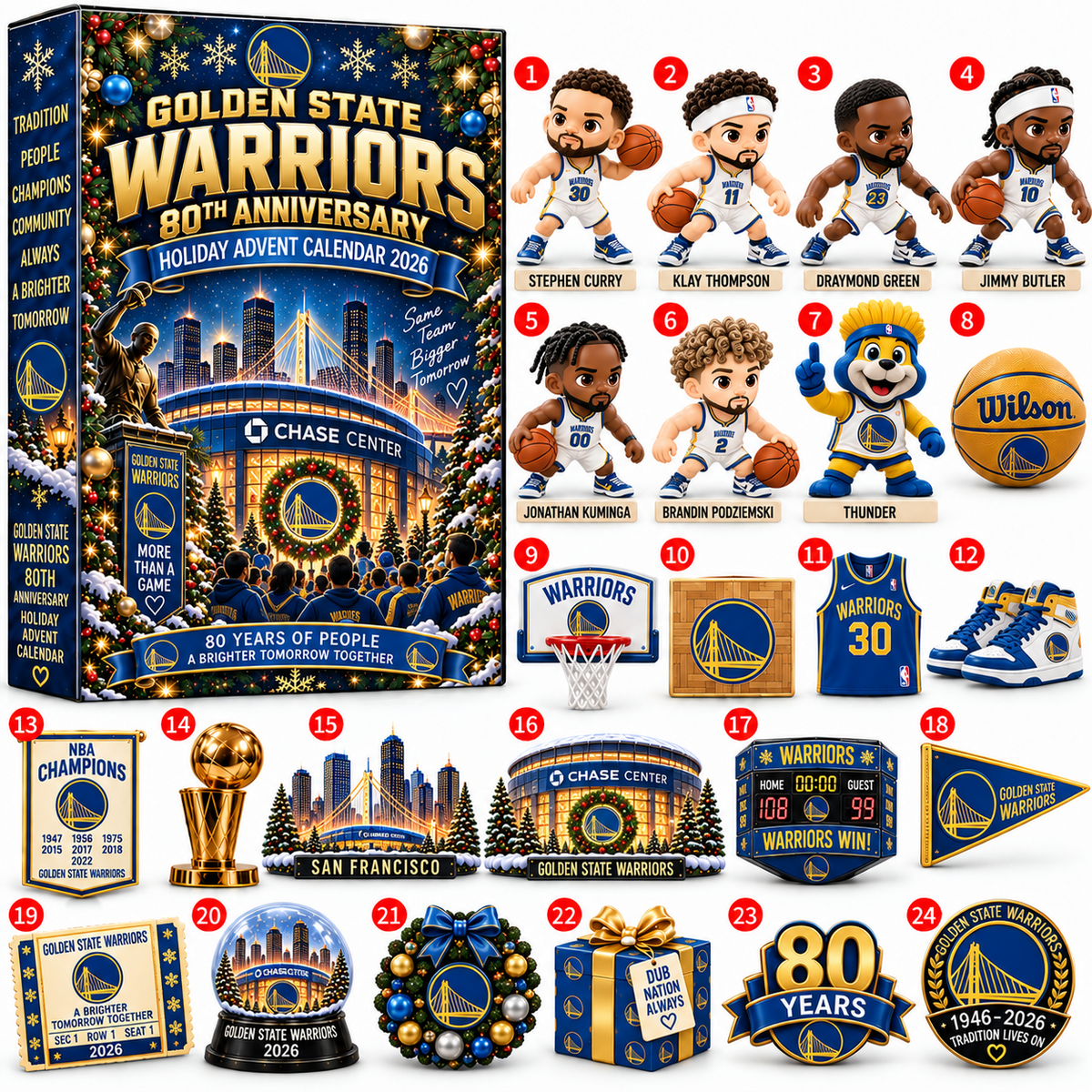 NBA x GSW Christmas 2026 Advent Calendar