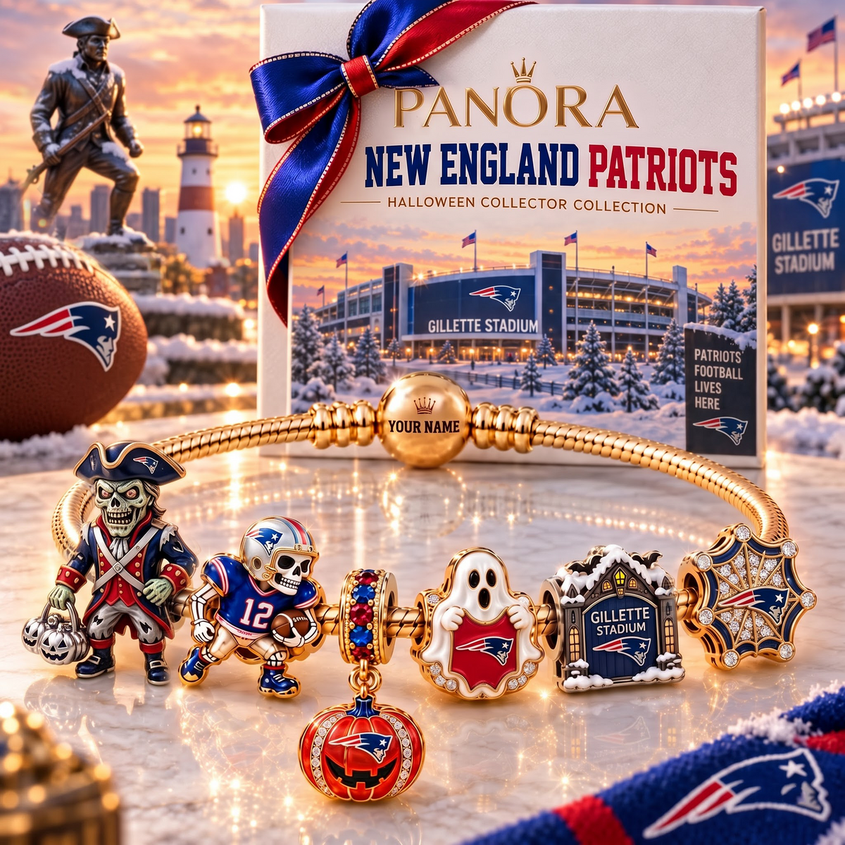 NEP x Luxury NFL Gold Charm Halloween Bracelet