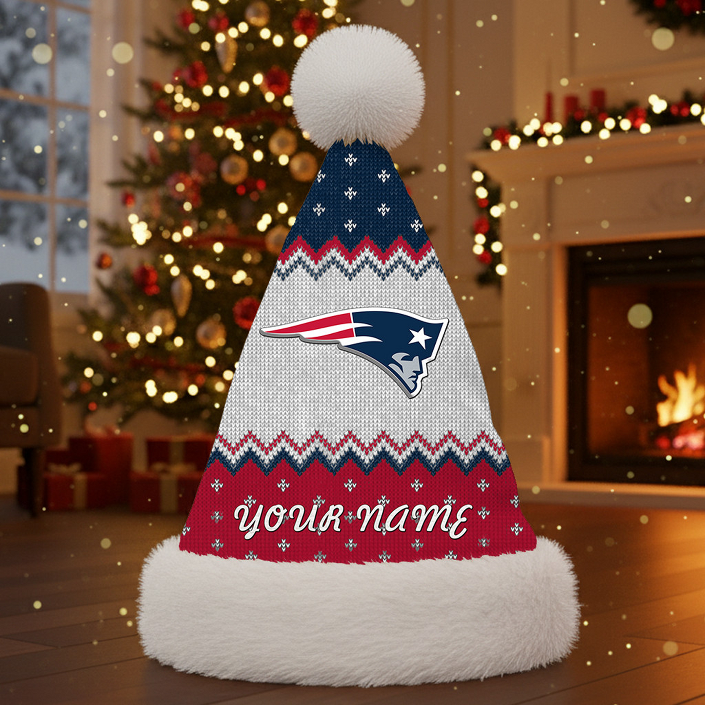 NEP x NFL Personalized Santa Hat Christmas DATND TANTD