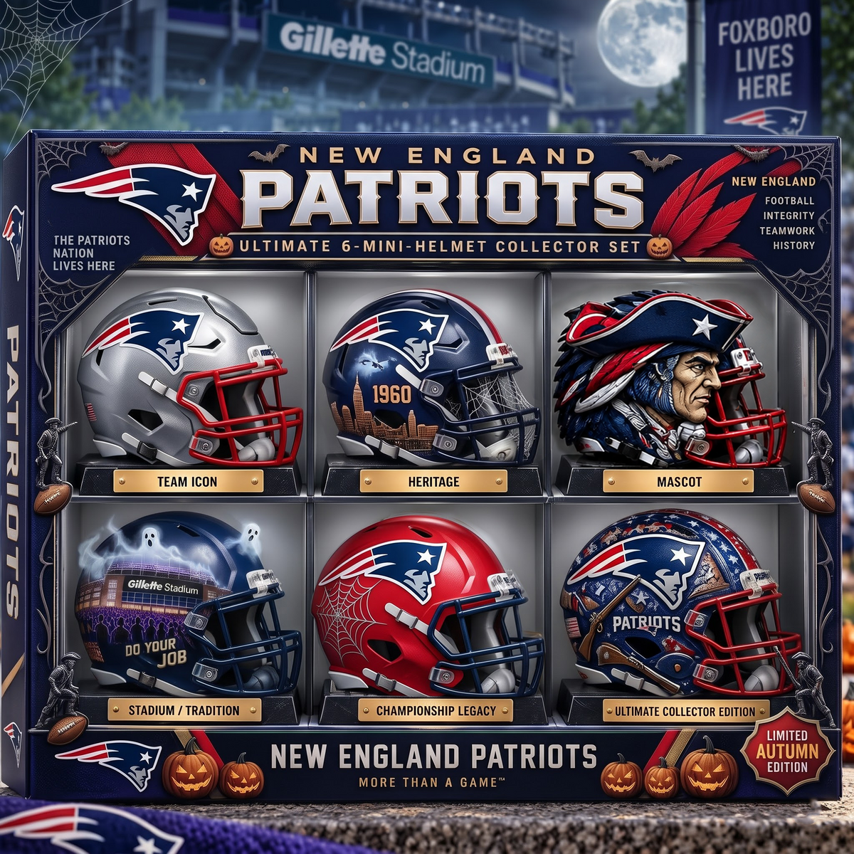 NEP x NFL Ultimate 6-Mini-Helmet Collector Set - Limited Halloween Edition