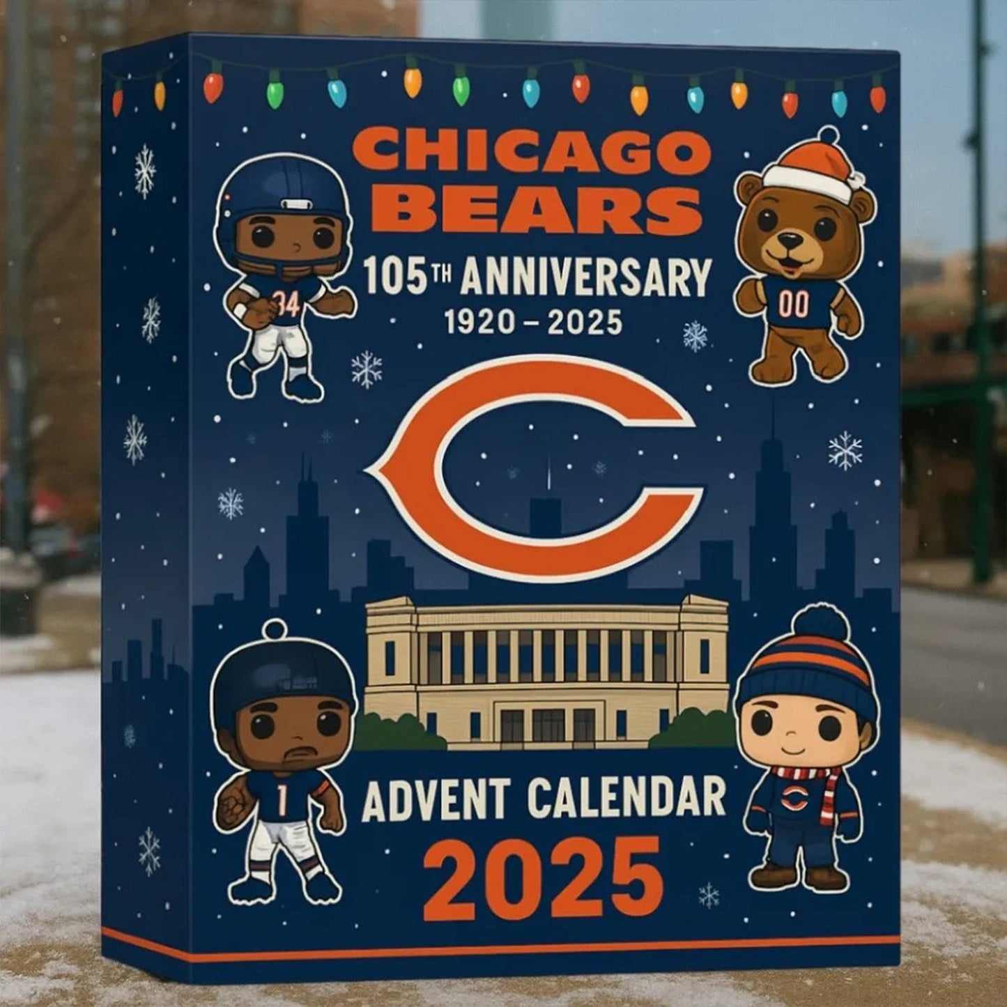 NFL CHI Team Advent Calendar Christmas V1 NAK NHM