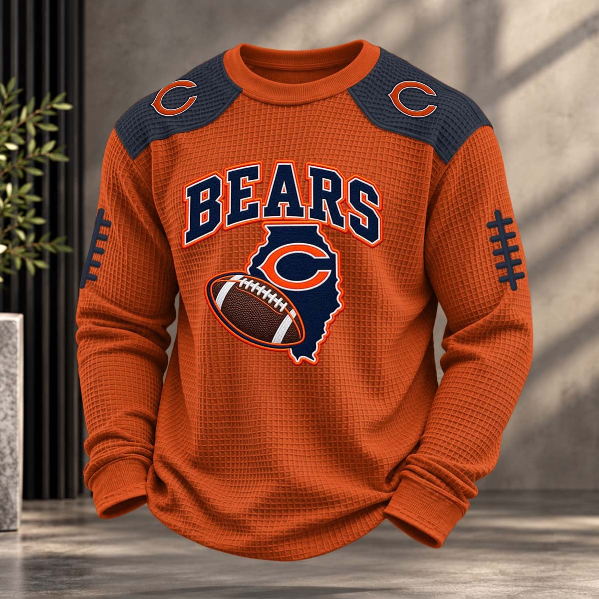 NFL x CHI Team Color Waffle Sweatshirt