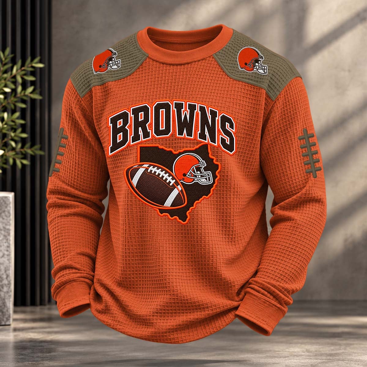 NFL x CLE Team Color Waffle Sweatshirt