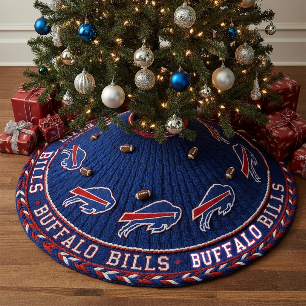 NFL x BUF Premium Christmas Tree Skirt HLP HLPHUONG