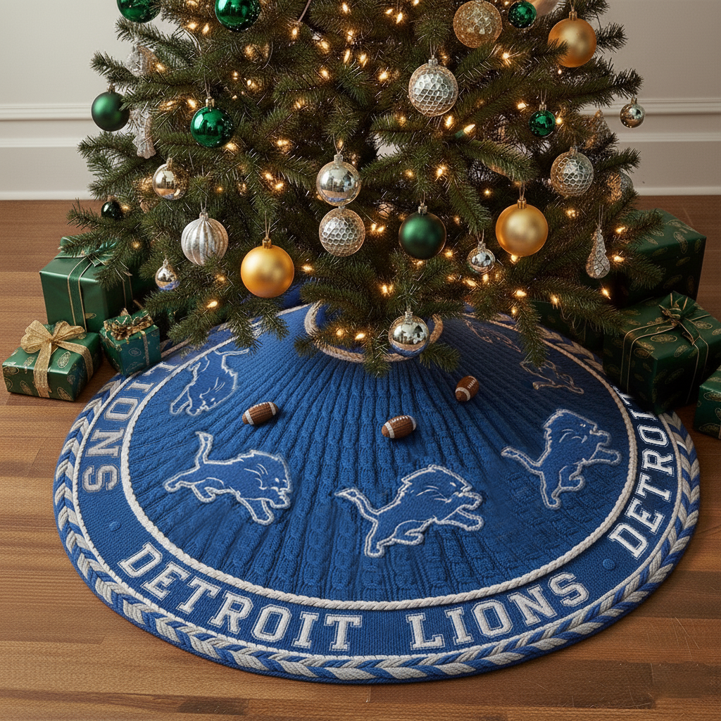 NFL x DET Premium Christmas Tree Skirt HLP HLPHUONG