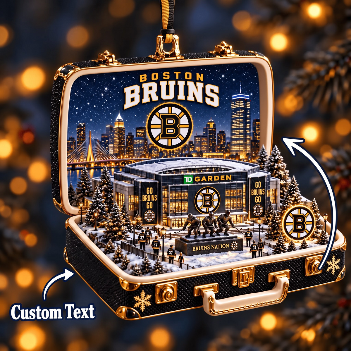 NHL x BOS Christmas Case Ornament