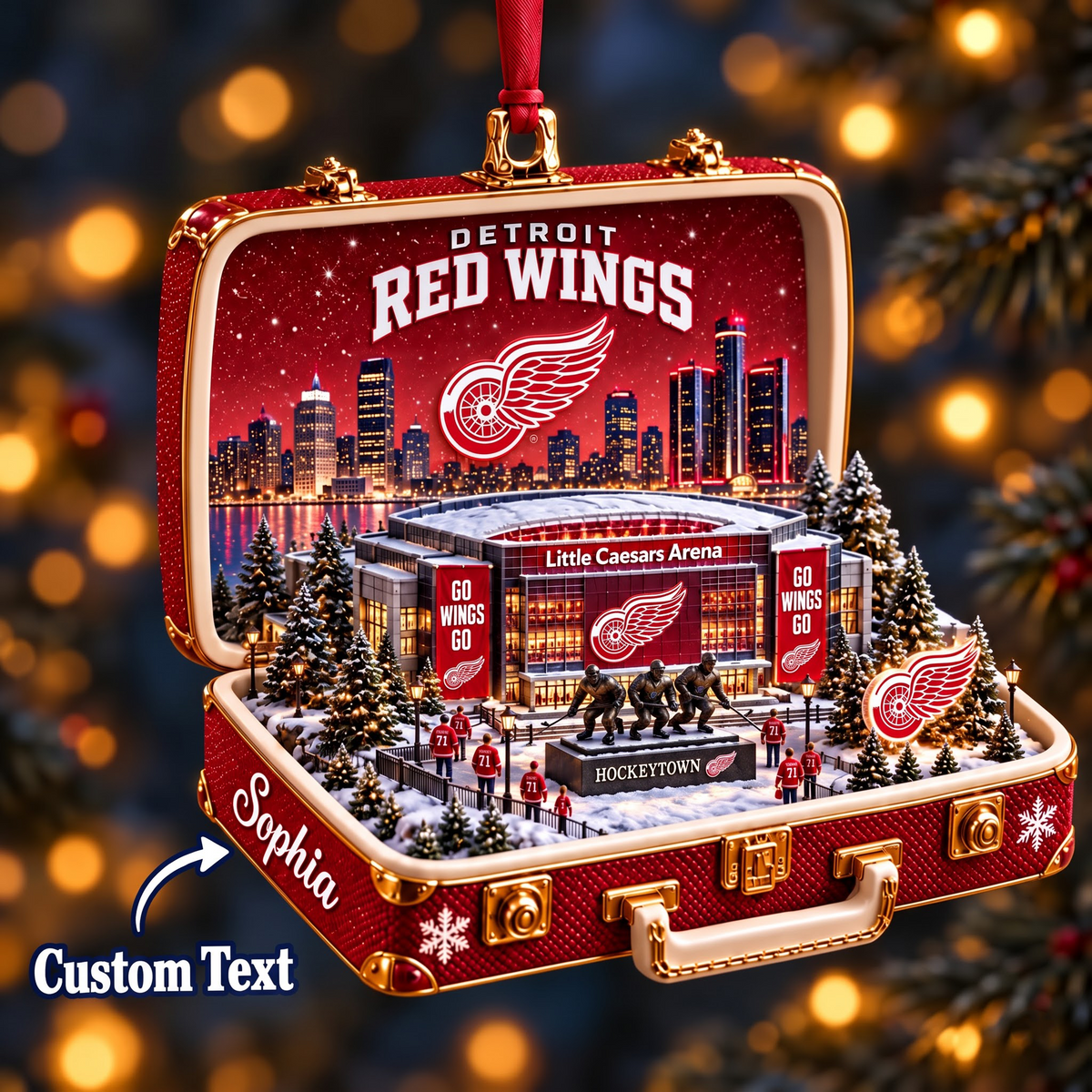 NHL x DET Christmas Case Ornament