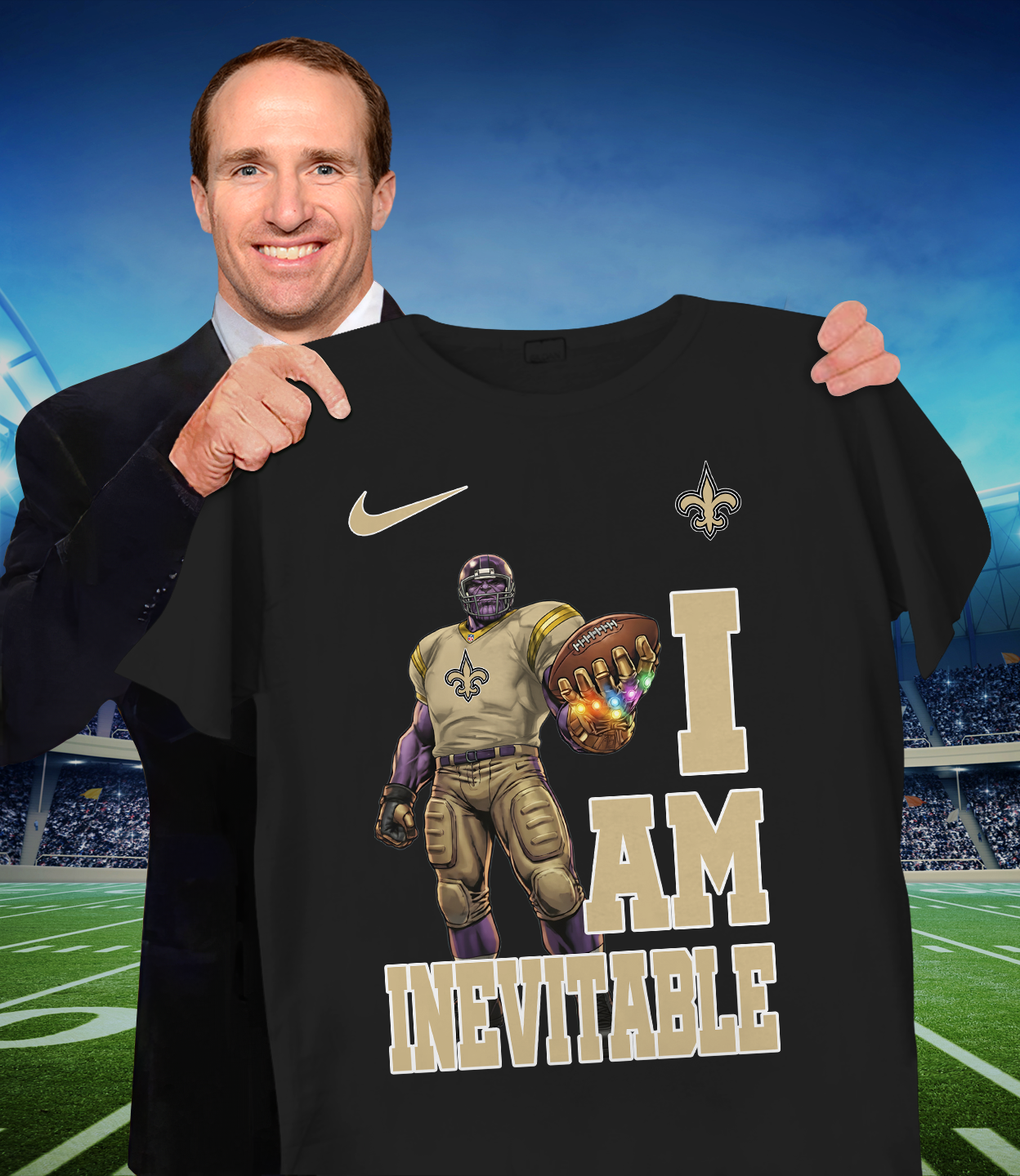 NO x NFL Thanos I Am Inevitable T-Shirt DATND TANTD