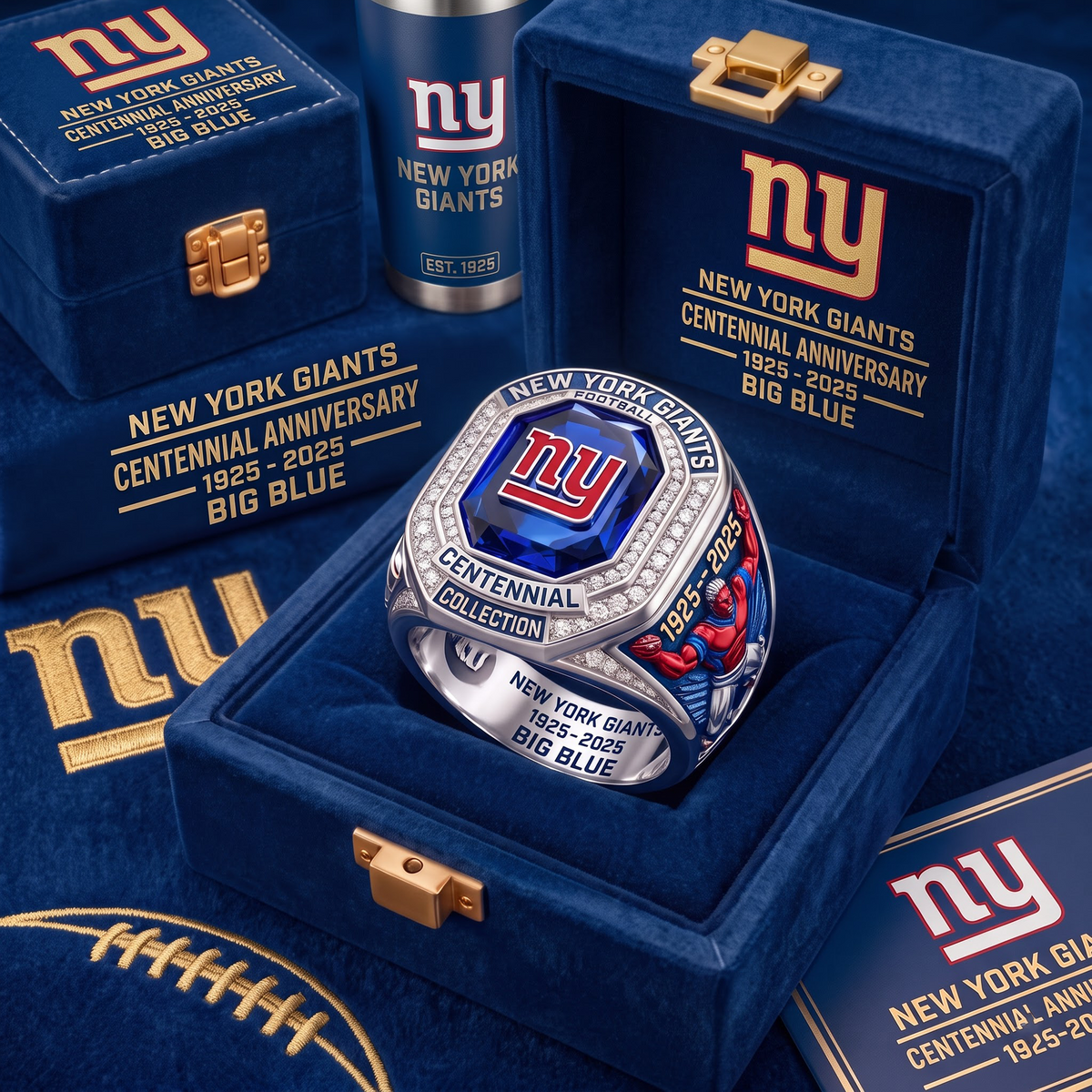 NYG X Custom NFL Team Anniversary Collector's Ring Set
