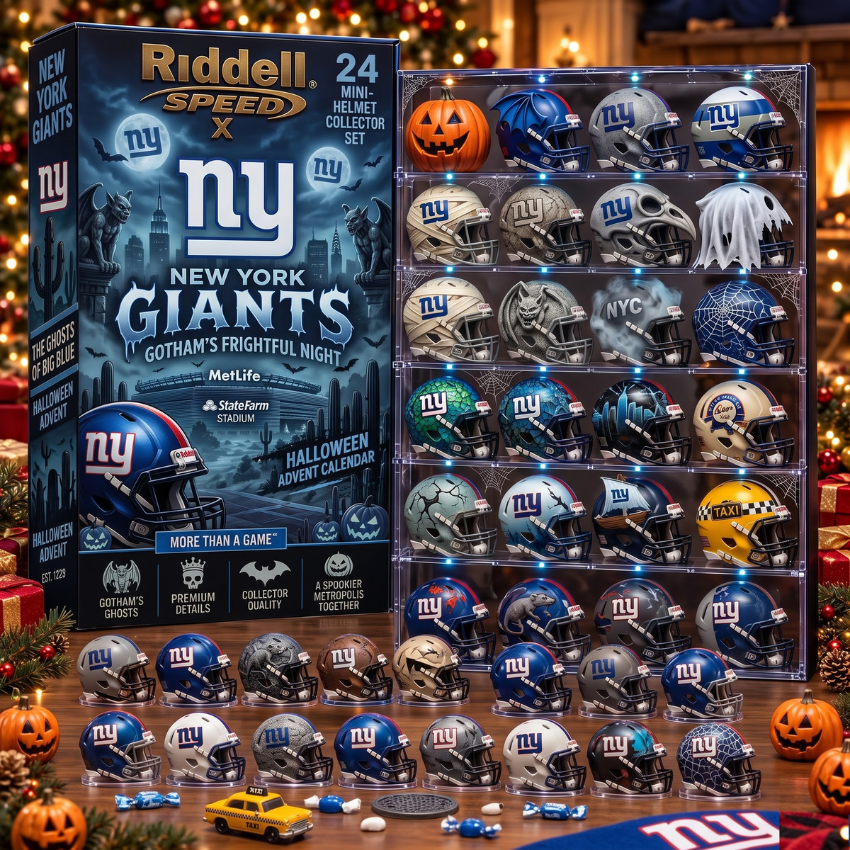 NYG X NFL Halloween Advent Calendar – 24 Mini Helmet Collector Set