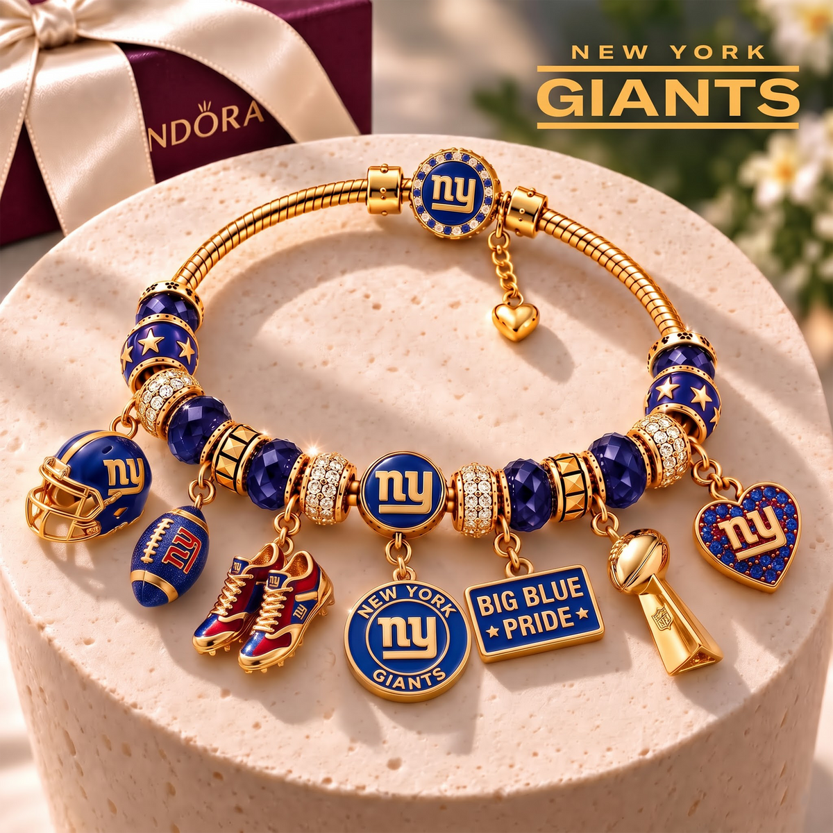 NYG x Luxury NFL Gold Charm Bracelet