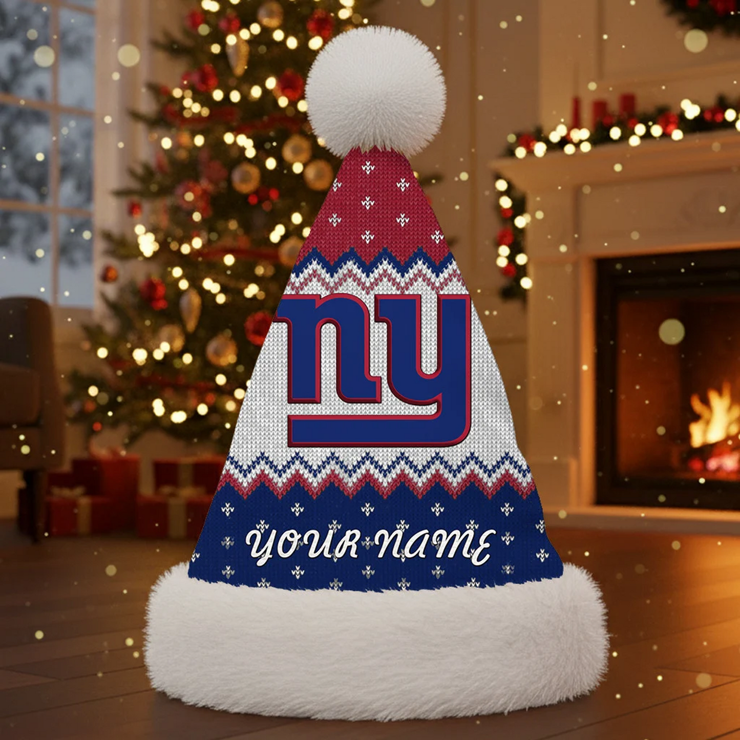 NYG x NFL Personalized Santa Hat Christmas DATND TANTD